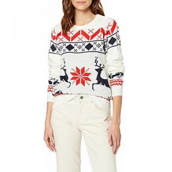 Vila VIJIKI L/S Knit Top/ZA Jersey, Blanco