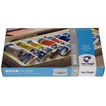 Talens Van Gogh Watercolor, 10ml, 12 Tube Pocket Box Set by Talens