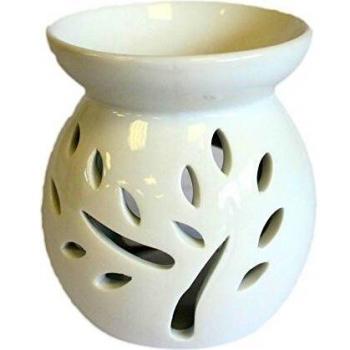 Quemador de Aceite de Cerámica Pequeño - Árbol Blanco