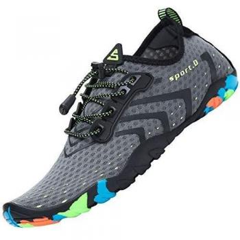SAGUARO Escarpines Mujer Zapatillas Agua Antideslizante Secado Rápido Zapatos de Surf para Buceo,Vela,Natacion Gris 37 EU