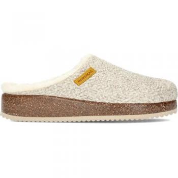 NORDIKAS Pantuflas Para Mujer 2243 Polar Alaska_Arena, Calzado de casa en lana natural, sin cordones, Talla 38