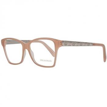 Emilio Pucci EP5004 53074 Women's Square Optical Glasses - Pink Acetate, One Size with Spring Hinge