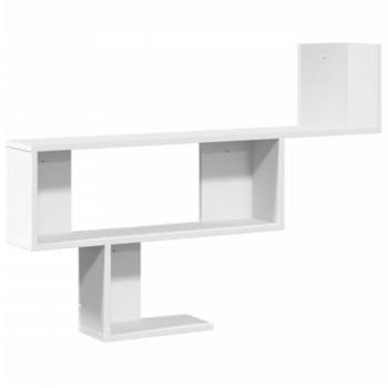 Estante de pared madera de ingeniería blanco 100x15x70 cm