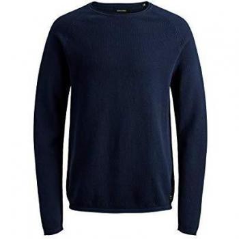 Jack & Jones NOS JJEHILL Knit Crew Neck Noos Jersey, Azul