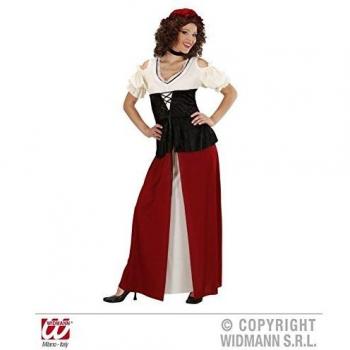 Disfraz de Locandiera Medieval para Mujer con Corsé y Collares - Talla S a XL