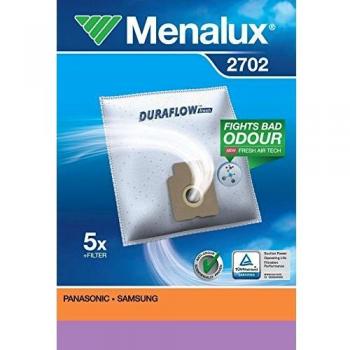 Menalux 2702 - Pack de 5 bolsas sintéticas y 1 filtro para aspiradoras Panasonic y Samsung