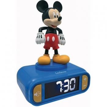 Despertador Digital Lexibook Mickey Mouse con Luz Nocturna 3D, Sonidos Especiales y Pantalla LCD Retroiluminada