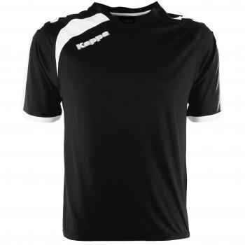 Kappa Pavie SS Camiseta Fútbol, Unisex, Negro, 6Y/8Y