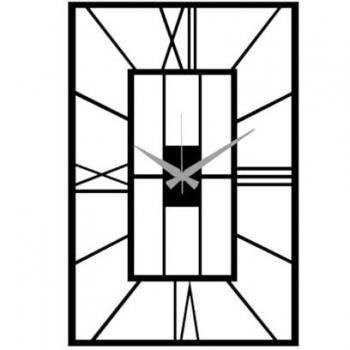 Reloj de Pared Epikasa Números 19, Metal Negro, 34x0,15x50 cm