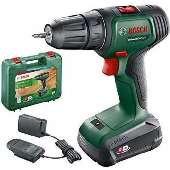 Taladro atornillador inalámbrico UniversalDrill 18 - Bosch con batería de 1,5 Ah y cargador