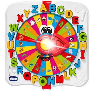 Chicco Baby Prof - Juguete bilingüe español inglés del abecedario con luces y sonidos, Multicolor