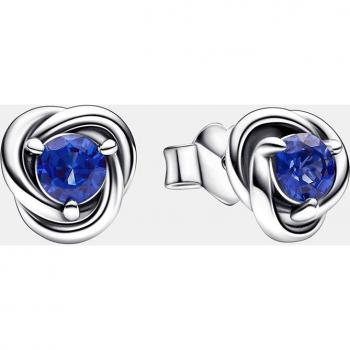 Pendientes Pandora Moments de plata con circonitas azules