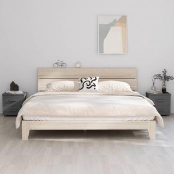 vidaXL Bedside Cabinets HAMAR 2 pcs Dark Grey 40x35x44.5 cm Solid Wood