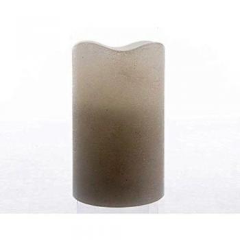 LED Vela de cera rústico en blanco