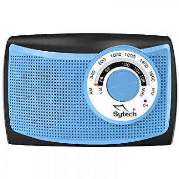 Sytech SY-1652AZ Radio Am/FM Portátil, AC/DC, 500MW, Color Azul