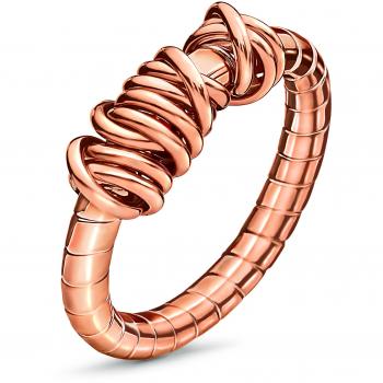 Anillo de mujer Folli Follie en acero inoxidable color rosa, talla 10 - Modelo 1R14T030R-50
