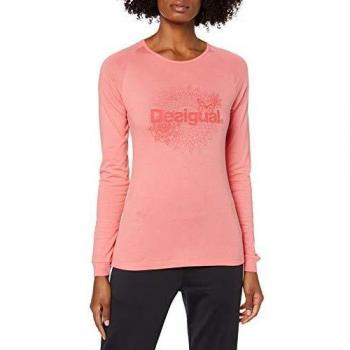 Desigual TS_Co Essential 3035 Tops de Manga Larga, Mujer, Rosa Palo, M