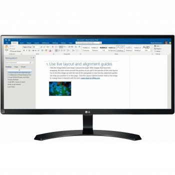 LG 29UM59A-P - Monitor LED UltraWide Profesional de 29 (73,7 cm), Resolución 2560 x 1080 píxeles, Panel IPS, sRGB >99%, Brillo 250 cd/m², Contraste 1000:1, Tiempo de Respuesta 5 ms, Frecuencia de Actualización 75 Hz con HDMI y USB-C - Color Negro