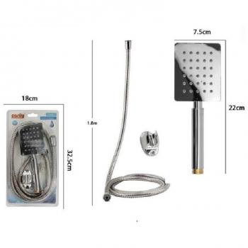 Kit de Teleducha Rectangular 1,8 m con Soporte y Accesorios