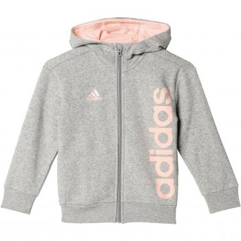 adidas Lk Lin Fz Hoodi Sudadera, Niños, Gris