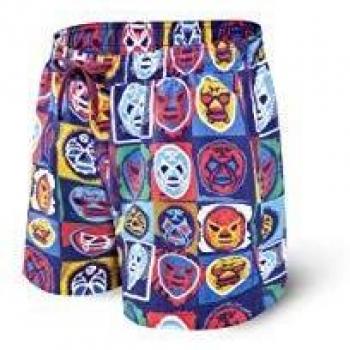 SAXX Underwear Co. Shorts De Baño - Bañador Largo Cannonball 2N1 Con Bolsillos - Shorts De Baño Con Forro De Malla de los hombres|Lucha Libre De La Marina|Pequeña
