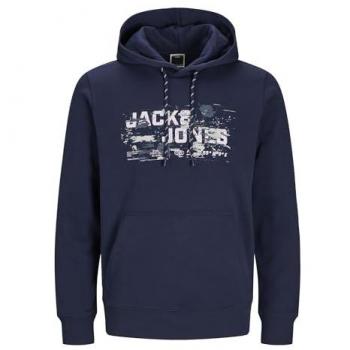 Sudadera con Capucha Jack & Jones 'Outdoor' Azul Marino Bordado Frontal Hombre 2XL
