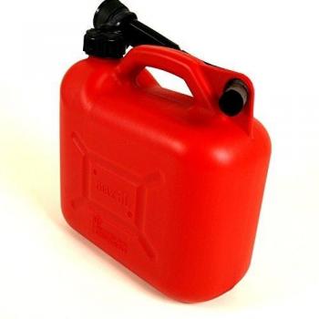 Bidón de plástico con embudo para combustible y aceite 5L