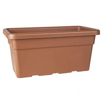 Maceta Cuadrada Maxi 80 cm en Polipropileno Color Terracota