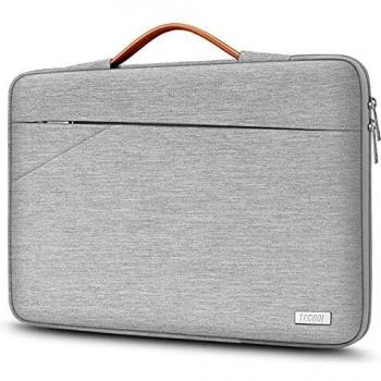 TECOOL 14 Pulgadas Funda Blanda para Ordenador portátil, Maletín Bolso protectorade con Bolsillo Lateral y Manejar para 14'' Ultrabook Netbook Acer/ASUS/DELL/Lenovo/HP/Huawei, Gris
