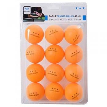 12 pelotas de tenis de mesa naranjas