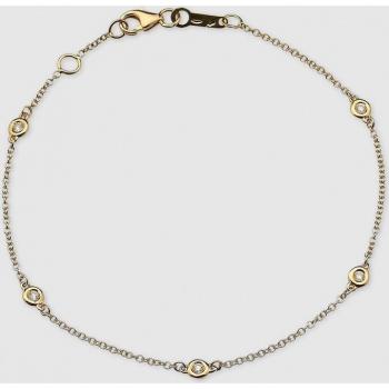 Pulsera de oro amarillo con exquisitos diamantes incrustados, diseño exclusivo