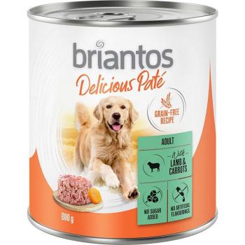Briantos Delicioso Paté 24 x 800 g - Pack Ahorro - Cordero y zanahorias