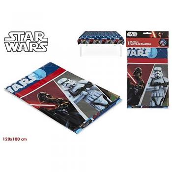 ColorBaby, 71910, Mantel de plastico Star Wars para Fiestas y cumpleaños, 120x180 cms