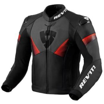 Chaqueta de Moto Rev'It! Argon 2 Negra con Detalles en Rojo Neón