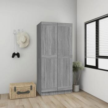 Gabinete gris madera multicapa Sonoma 82,5x51,5x180 cm