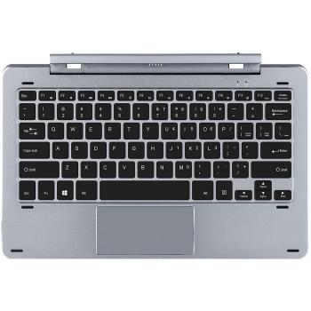 New Slim CHUWI 10.1 Inch Original Hi10 pro / Hibook / Hibook Pro Rotary shaft Detachable Keyboard with touch pad Magnetic Docking Pogo Pin Grey colour alloy Body with 2 USB Port Computer PC Rotation Keyboard