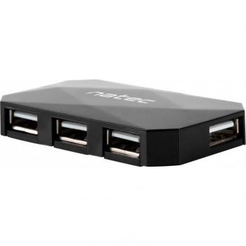 Hub USB Natec Locust 4 Puertos USB 2.0 Negro