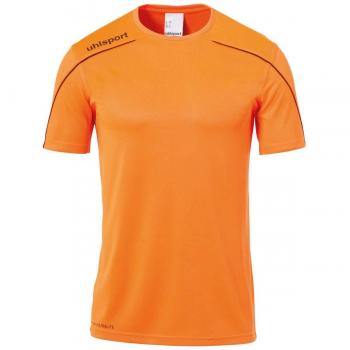 uhlsport Stream 22 Shirt Shortsleeved Camiseta De Entrenamiento, Hombre, Naranja Fluor/Negro, 140
