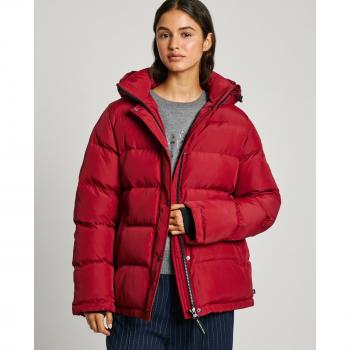 Plumífero Bibi Acolchado de Mujer con Capucha Ajustable en Granate - Pepe Jeans Sostenible 2024