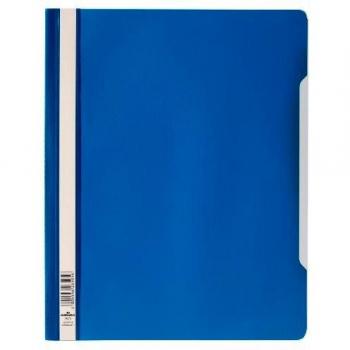 Durable 257006 - Pack de 50 carpetas con portada transparente y tapa posterior, color azul