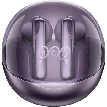 Auriculares QCY AilyBuds Clear T32 Inalámbricos Bluetooth 5.3 Violeta con Control Táctil y 4 Micrófonos ENC