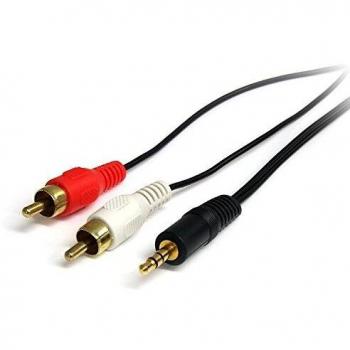 StarTech.com MU6MMRCA Audio Cable 1.8 m 3.5mm 2 x RCA Black