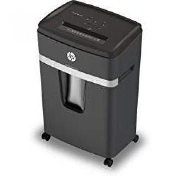 Destructora HP PRO SHREDDER 12MC, micro corte P-5, capacidad para 12 tarjetas, recipiente de 25 litros, color gris oscuro