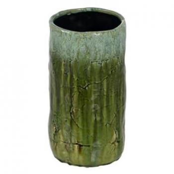 Jarrón Verde Cerámica 17,5 x 17,5 x 33 cm