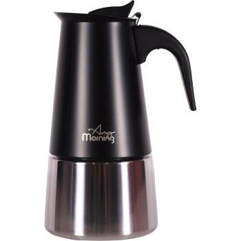 Cafetera Espresso Inducción Acero Inoxidable 300 ml Moka Pot Any Morning FE001-6