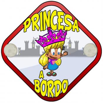 Placa bebé a bordo princesa a bordo niña
