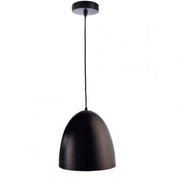 Lámpara colgante Bell E27 40W color negro, diseño metálico elegante