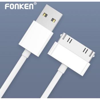 Cable USB Fonken de 30 pines para iPhone 4S, 4, 3GS, iPad 1, 2, 3 e iPod - Cargador y adaptador de sincronización de datos con carga