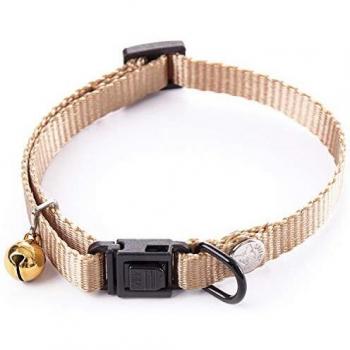Collar Clásico Antiestrangulamiento para Gato de Nylon Beige Martin Sellier