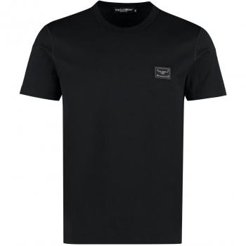 Dolce & Gabbana Men's Black Cotton T-Shirt - Size 52